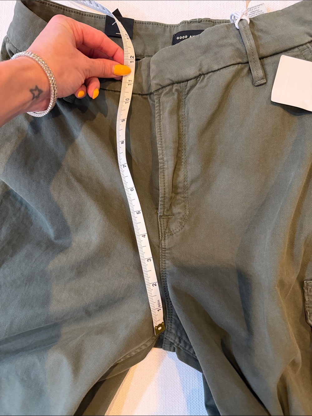 Good American Olive Green Wide-Leg Cargo Pants - Picture 8 of 8